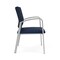 Lesro Newport Wide Guest Chair Metal Frame, Silver, RF Blueberry Back, MD Ink Seat NP1201 - alternate 2